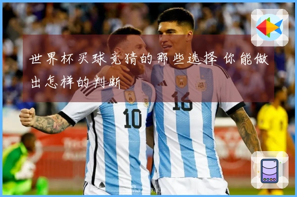世界杯买球竞猜的那些选择 你能做出怎样的判断